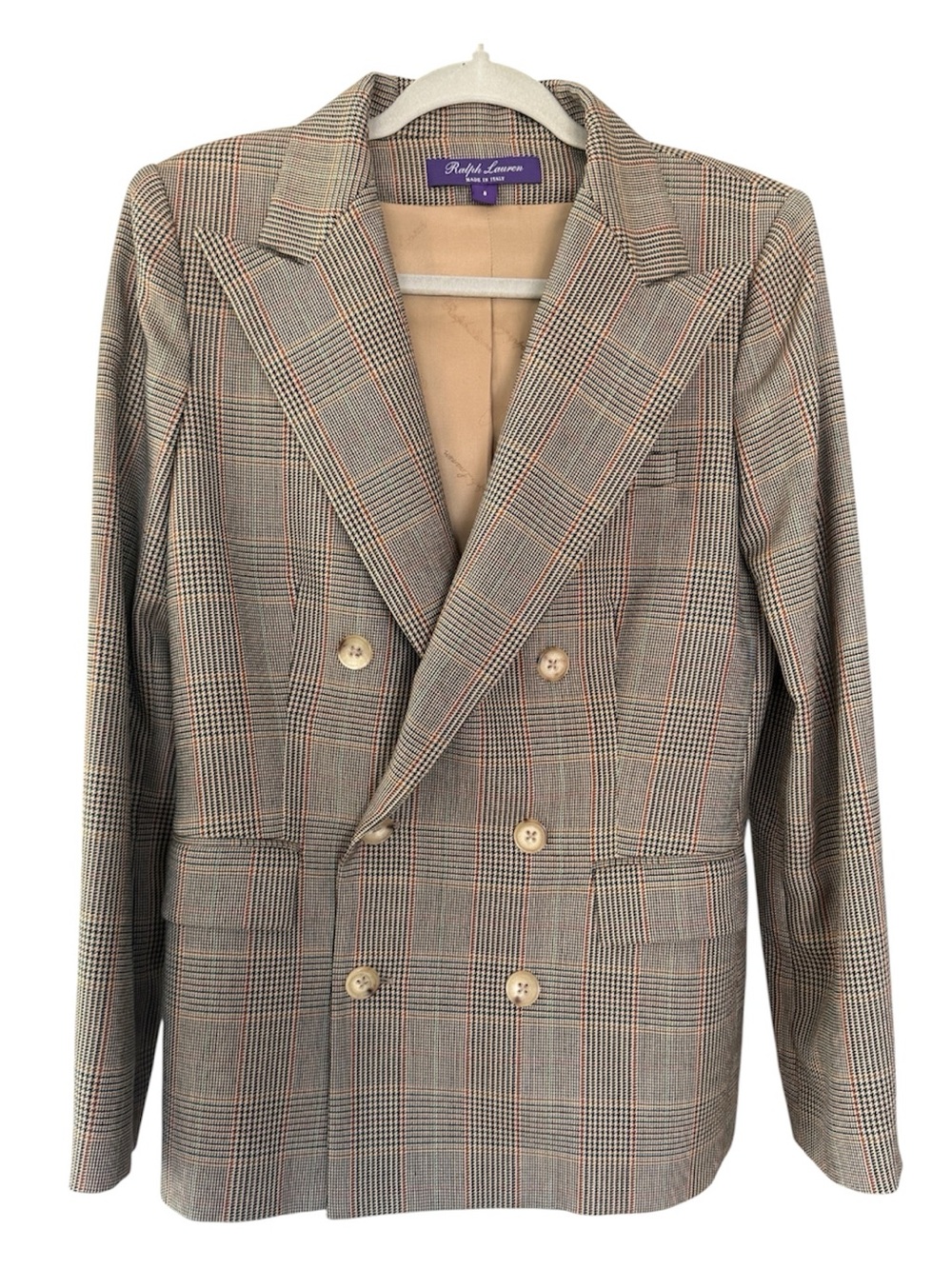 Ralph Lauren Purple Label Women’s Camden Glen Plaid Wool Blazer | Size 8 - Picture 6 of 11